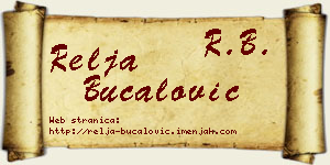 Relja Bucalović vizit kartica